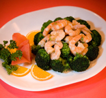 Asian Express Szechuan Style Chinese Food, Commercial Dr, Vancouver BC - Sauteed Prawns & Broccoli